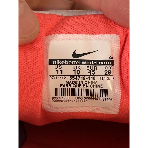 2012 Nike Air Max 90 EM Infared Mens Running Shoes 554719 110 Size 11 Mint Cond - Picture 9 of 12